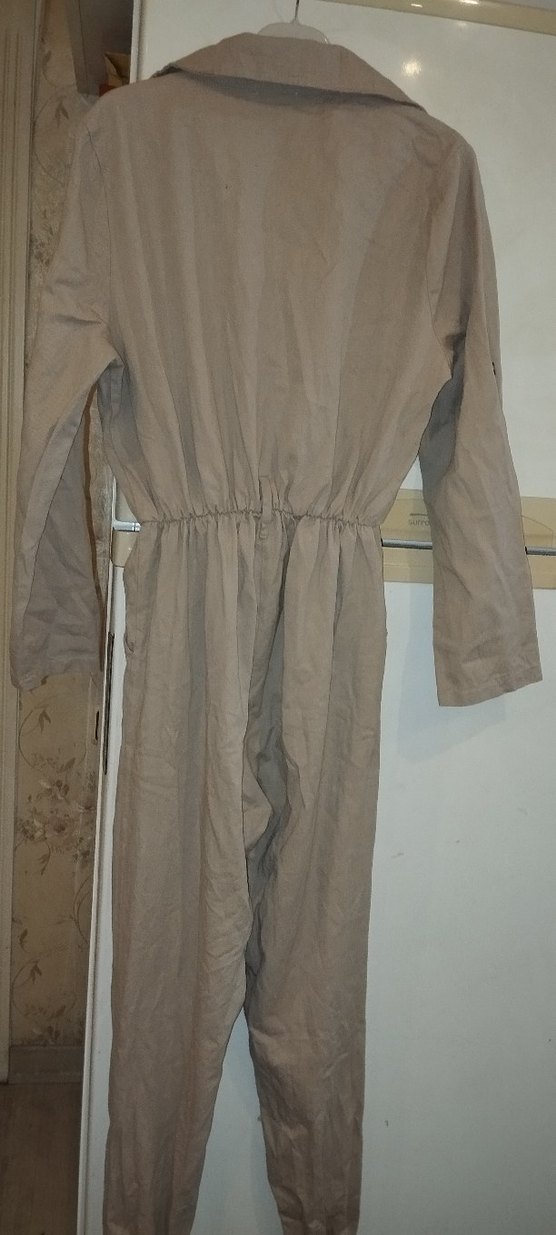 Kadın Bej Keten Uzun Tulum - Görsel 2