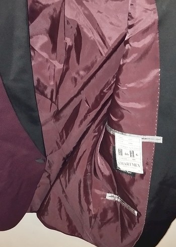 Bordo Erkek Takım Elbise, Klasik Kesim, Düğmeli - Görsel 3