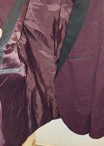 Bordo Erkek Takım Elbise, Klasik Kesim, Düğmeli - Görsel 4