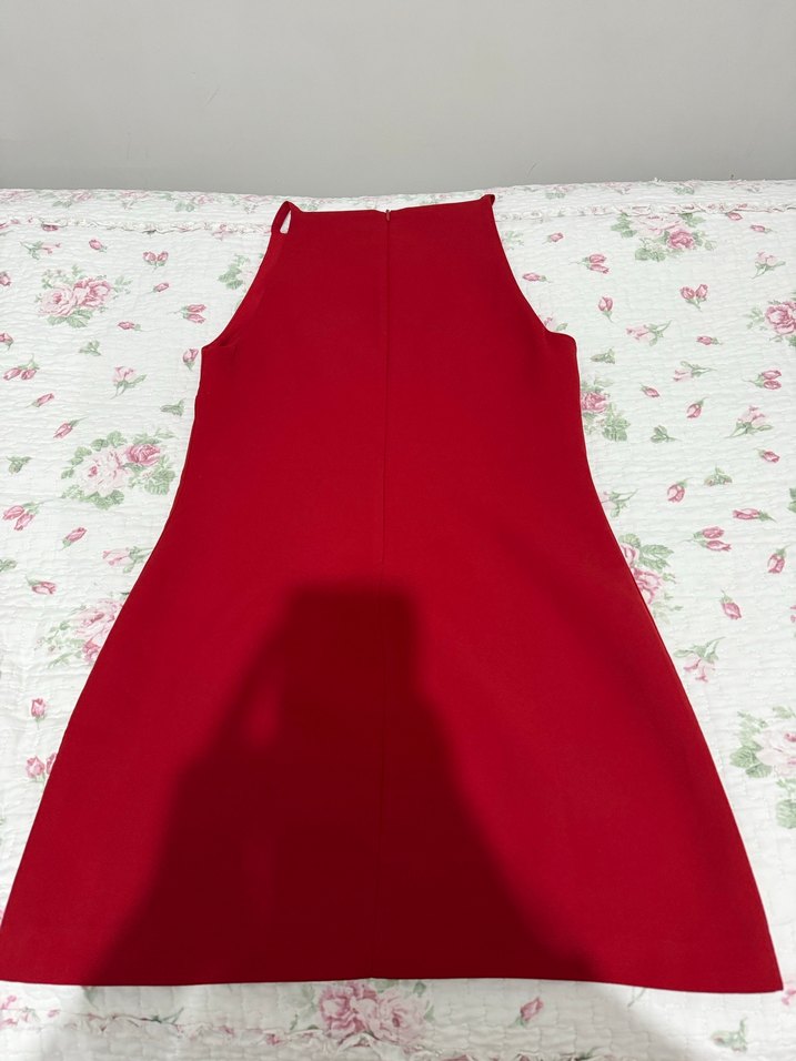 Kolsuz Kırmızı Kız Çocuk Elbisesi - Görsel 3