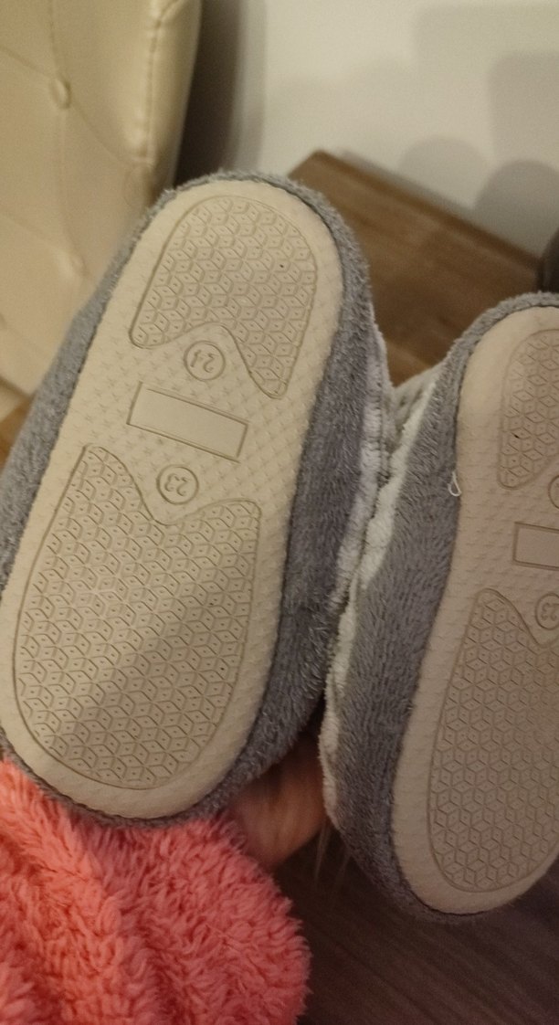 Kız Çocuk Bohem Gri Kürklü Ev Terliği - Görsel 2