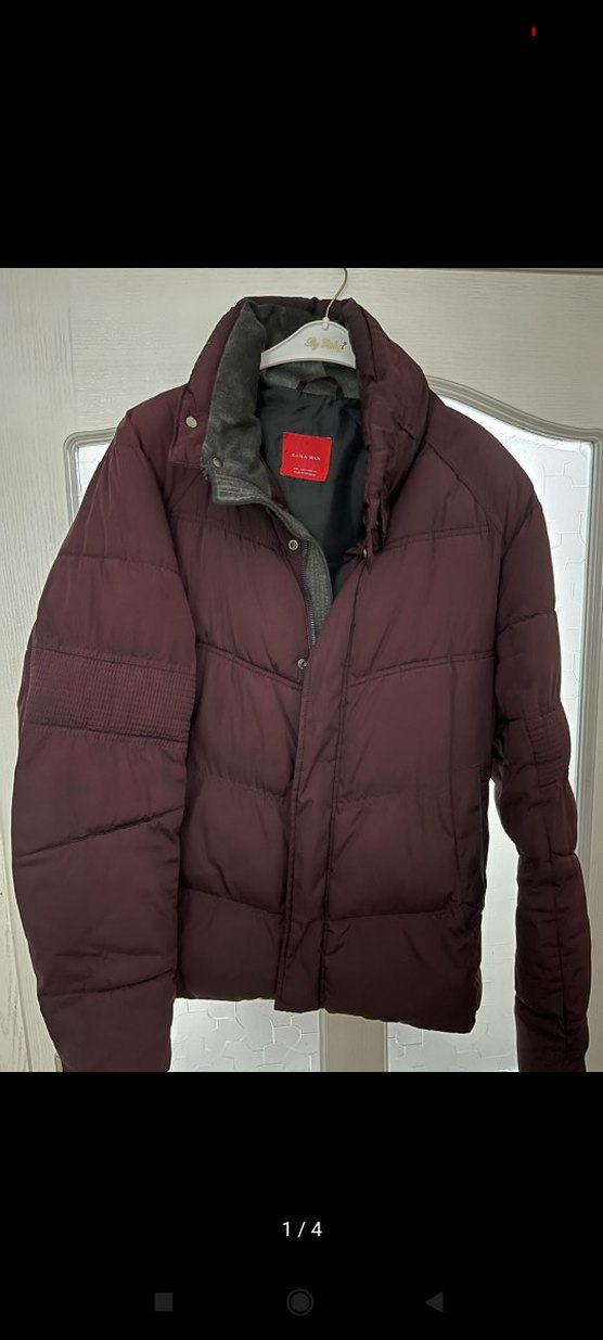 ZARA Bordo Düğmeli Erkek Mont - Görsel 4