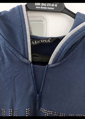 Lacivert Kadın Uzun Keten Tunik - Görsel 2