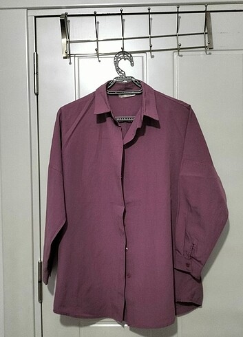 lila oversize gömlek