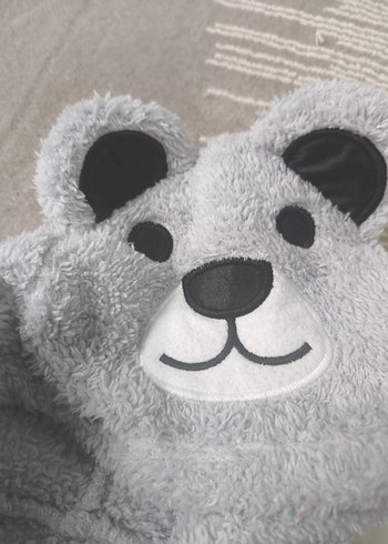 Kapüşonlu Gri Peluş ÇocukTulumu 2 yasa kadar olur - Görsel 3