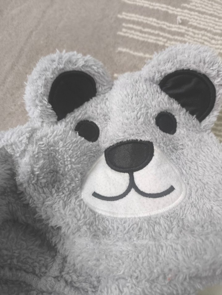 Kapüşonlu Gri Peluş ÇocukTulumu 2 yasa kadar olur - Görsel 3