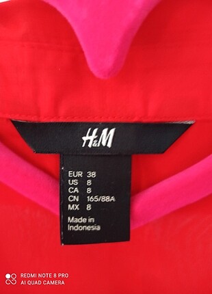 38 Beden H&M şifon kolsuz gömlek 38 beden