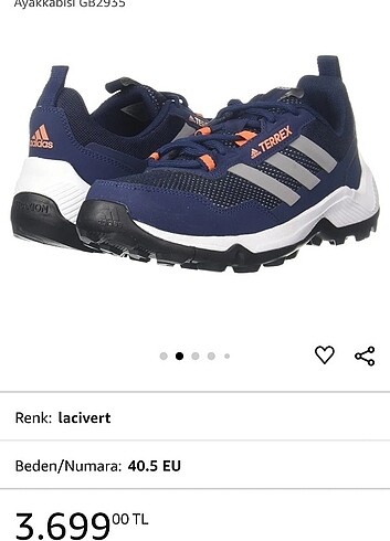 Adidas Terrex orjinal spor ayakkabı
