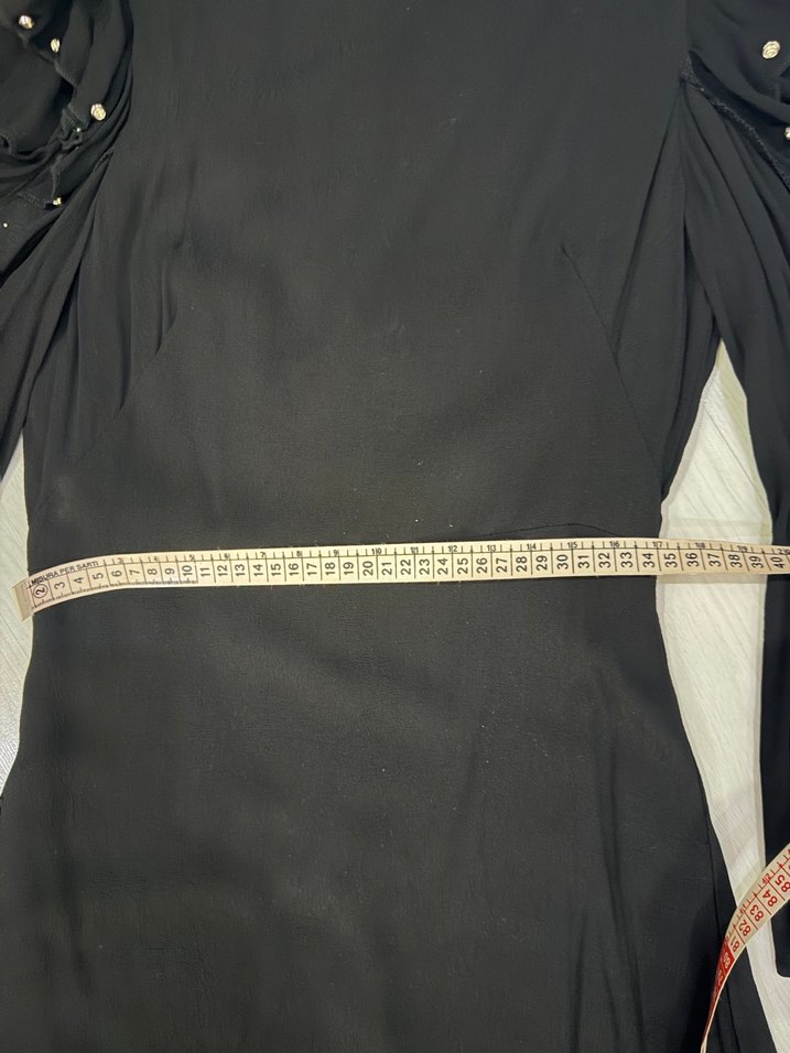 Omuz Detaylı Uzun Kollu  Elbise - Görsel 2