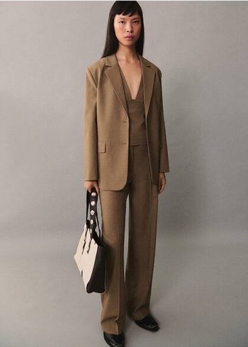 36 Beden kahverengi Renk Mango blazer