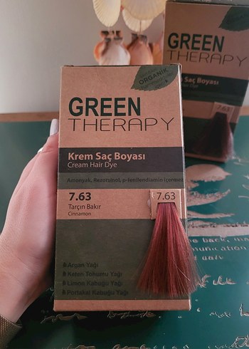Green Therapy Krem Saç Boyası 7.63 Tarçın Bakır - Görsel 2