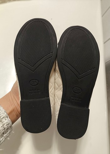 Siyah-Beyaz Tokalı Kız Çocuk Babet - Görsel 3