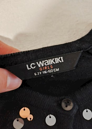 Kız Çocuk Siyah Uzun Kollu Düğmeli Bolero - Görsel 3