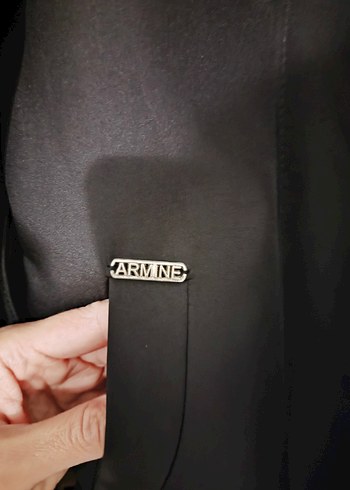 Düğmeli Siyah Uzun Kadın Trençkot - Görsel 3