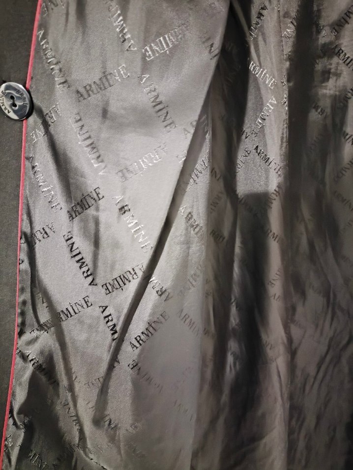 Düğmeli Siyah Uzun Kadın Trençkot - Görsel 4