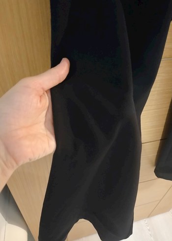 Siyah Kemerli Kadın Kumaş Pantolon - Görsel 3