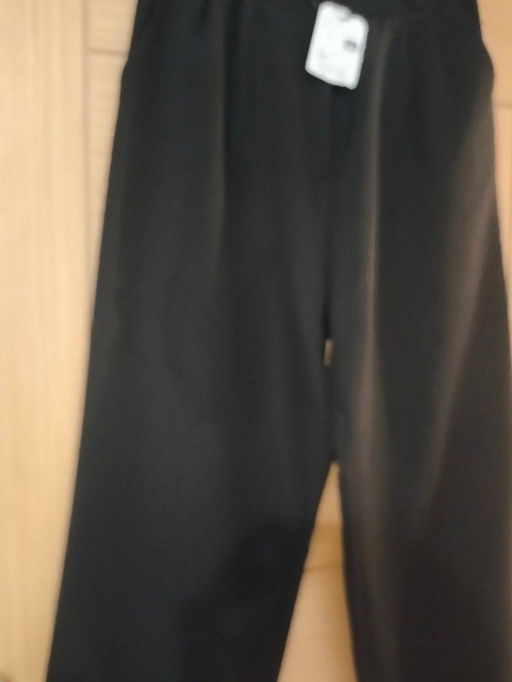 Siyah Kemerli Kadın Kumaş Pantolon - Görsel 2