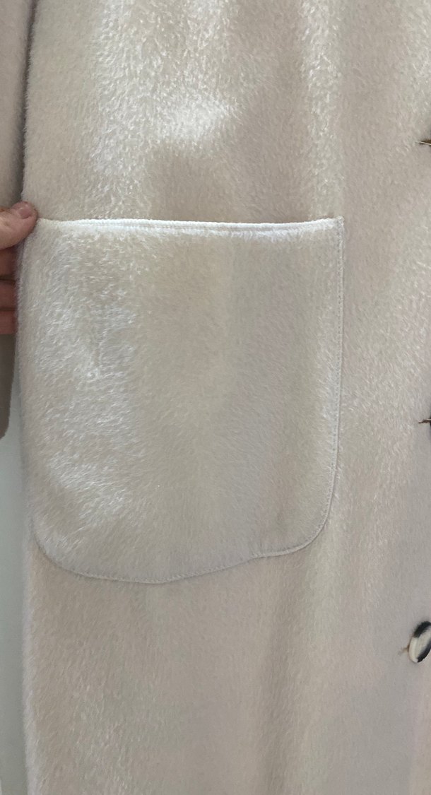 Bej Uzun Kaban Büyük Yaka Detaylı - Görsel 2