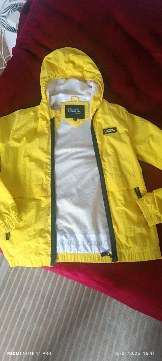 Sarı Fermuarlı Erkek Çocuk Yağmurluk - Görsel 2