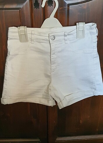 H&M Kız Çocuk Beyaz Jean Şort 
