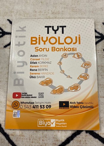 TYT Biyoloji Soru Bankası Video Çözümlü
