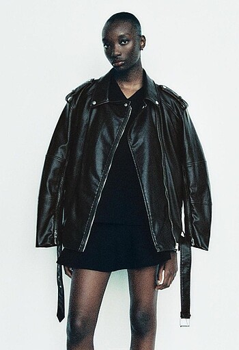 zara oversize biker ceket