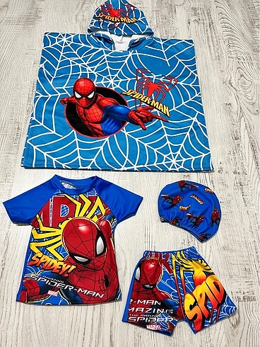 5 Yaş Beden Spiderman Panço ve Mayo 2/3 3/4 4/5 5/6 7/8 9/10
