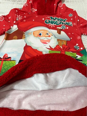 24-36 Ay Beden Yılbaşı Noel Baba Elbisesi 2/3 3/4 4/5