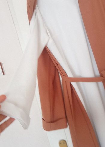 uzun ceket içinde uzun kol gömlek - Görsel 2