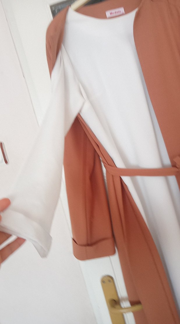 uzun ceket içinde uzun kol gömlek - Görsel 2