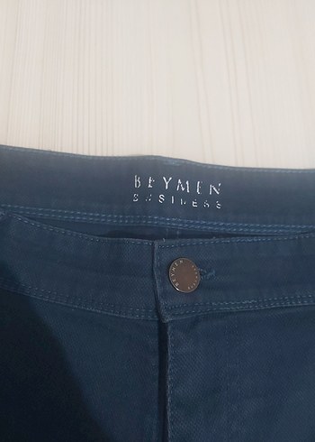 40 Beden beymen Erkek Lacivert Denim Regular Fit Pantolon