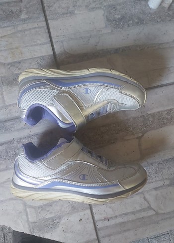 36 Beden Gri Kız Çocuk Spor Ayakkabı Velcro