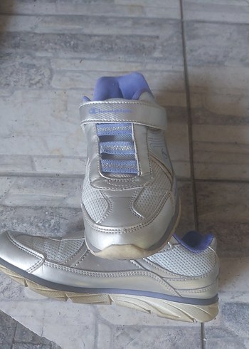 36 Beden gri Renk Gri Kız Çocuk Spor Ayakkabı Velcro