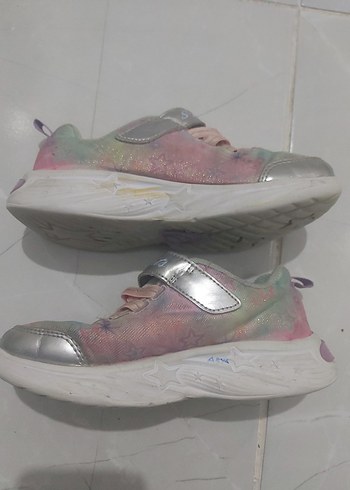 28 Beden skechers Kızlar için Çok Renkli Bağcıksız Spor Ayakkabı