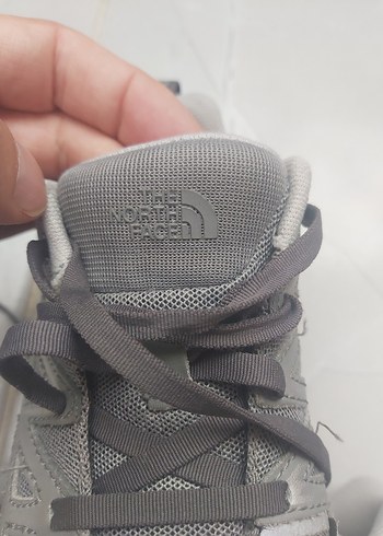 33 Beden The North Face Gri Spor Kadın Sneakerları Velcro Detaylı