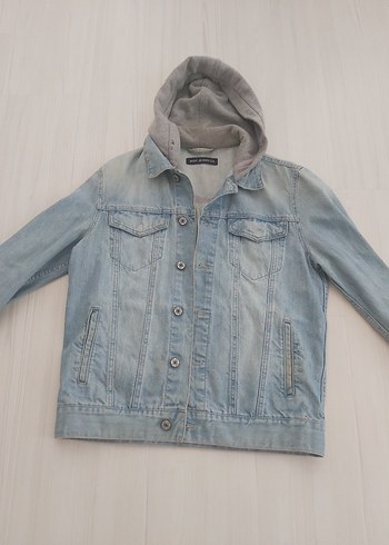 Mavi Jeans Mavi jeans kot ceket Kapüşonlu Düğmeli Denim Ceket