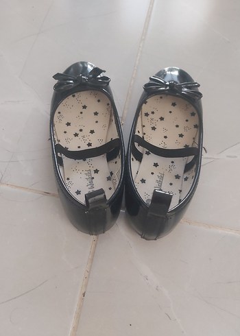 Kız Çocuk Siyah Rugan Babet Ayakkabı - Görsel 5