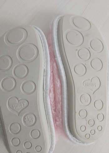 Kızlar için Pembe Kürklü Sıcak Ev Terliği - Görsel 4