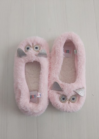 Kızlar için Pembe Kürklü Sıcak Ev Terliği - Görsel 5