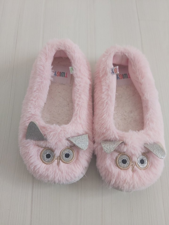 Kızlar için Pembe Kürklü Sıcak Ev Terliği - Görsel 3