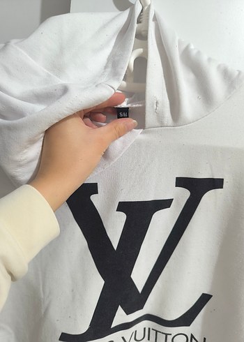 Beyaz V Yaka Louis Vuitton Sweatshirt - Görsel 2