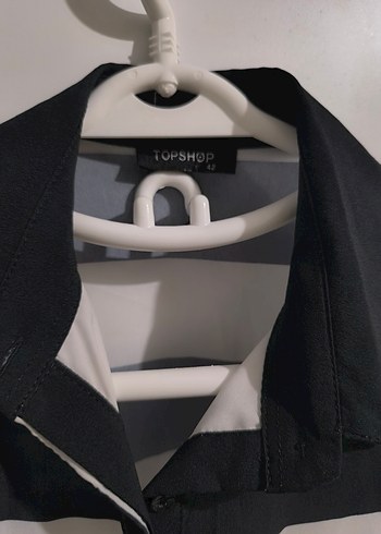 Düğmeli Siyah Beyaz Çizgili Kadın Gömlek - Görsel 4