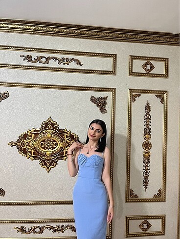 xs Beden mavi Renk Mavi abiye