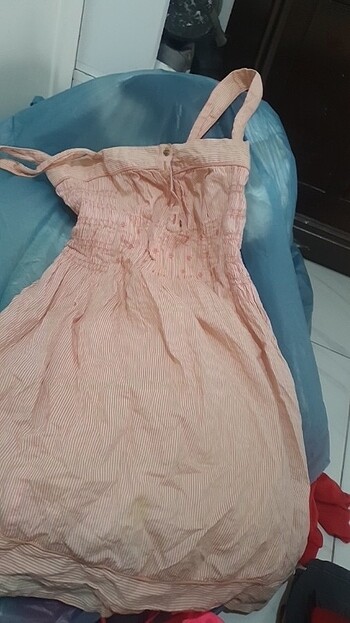 Pembe straplez askılı elbise