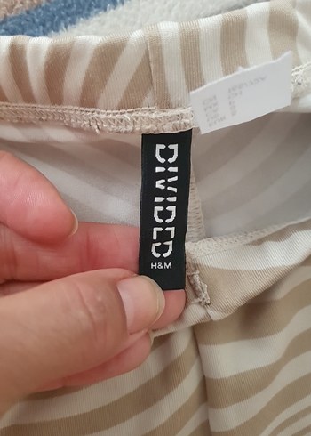 s Beden ten rengi Renk Bej Zebra Desenli Kadın İspanyol Paça Pantolon Tayt