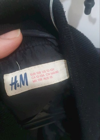 H&M Siyah Fermuarlı HM Mont