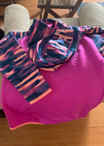 Kız Çocuk Kapüşonlu Fermuarlı Pembe Ceket - Görsel 3