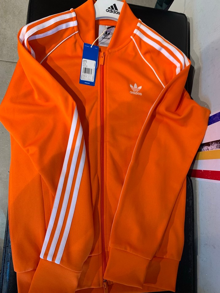 Turuncu Erkek adidas orijinal Fermuarlı Sweatshirt - Görsel 2