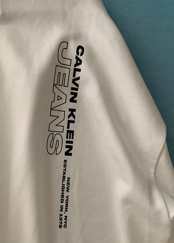Calvin Klein Erkek Beyaz Baskılı Sweatshirt - Görsel 7