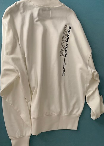 Calvin Klein Erkek Beyaz Baskılı Sweatshirt - Görsel 6